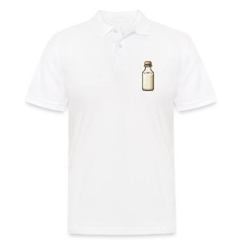 milch Pixel Gamer - Männer Poloshirt - Weiß - Vorne - Kai (181cm)