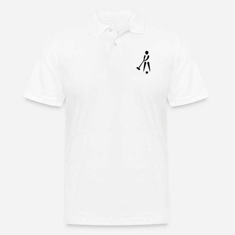 Krocket - Männer Poloshirt - Weiß