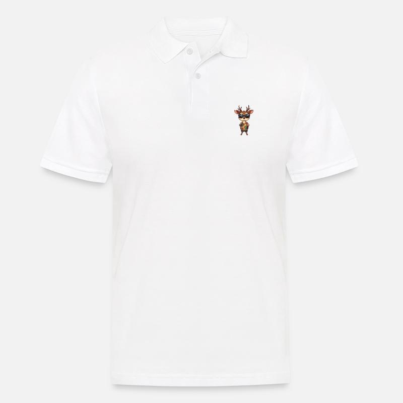 Deer Comic Cool Summer - Men's Polo Shirt - white