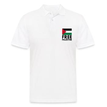 Free palestine - Polo Homme - blanc - Devant - Kai (181cm)