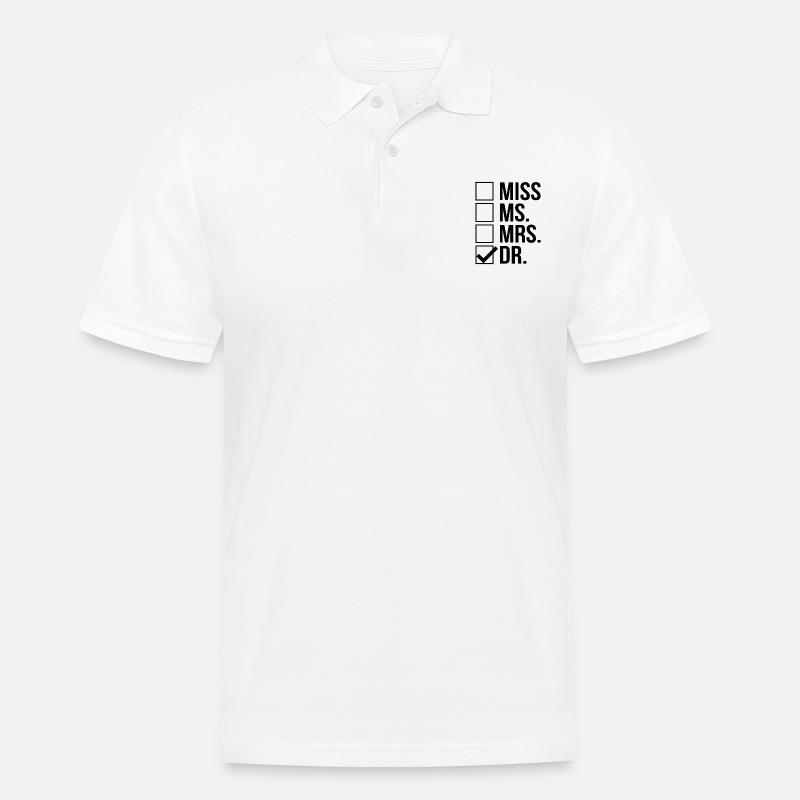 Frau Dr. Doktorat - Männer Poloshirt - Weiß