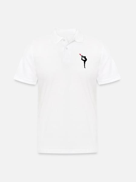Gymnastik - Männer Poloshirt - Weiß