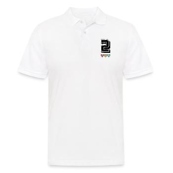 2. 2 JAHRE. 2. JAHRESTAG. GEBURTSTAG 2 JAHRE. - Männer Poloshirt - Weiß - Vorne - Kai (181cm)
