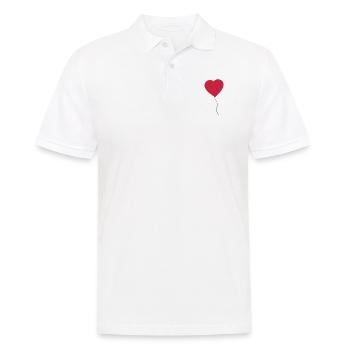 Love Heart Balloon - Men's Polo Shirt - white - Front - Kai (181cm)