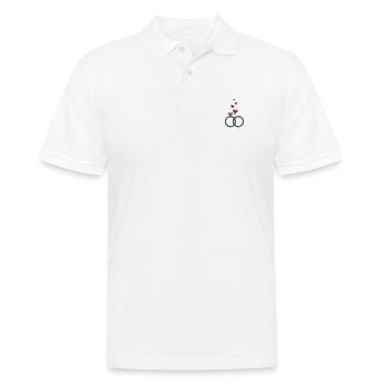 anneaux de mariage coeur anneaux de mariage marié - Polo Homme - blanc - Devant - Kai (181cm)