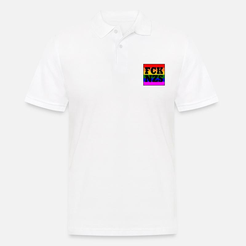 Fck afd - Männer Poloshirt - Weiß