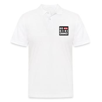 gib hetze keine chance - Männer Poloshirt - Weiß - Vorne - Kai (181cm)