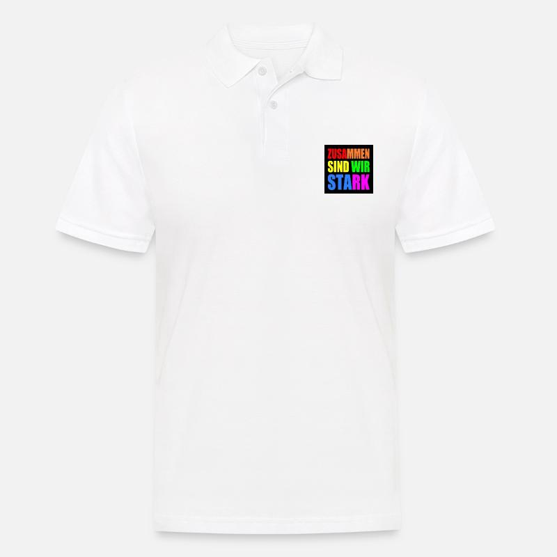 zusammen sind wir stark - Männer Poloshirt - Weiß