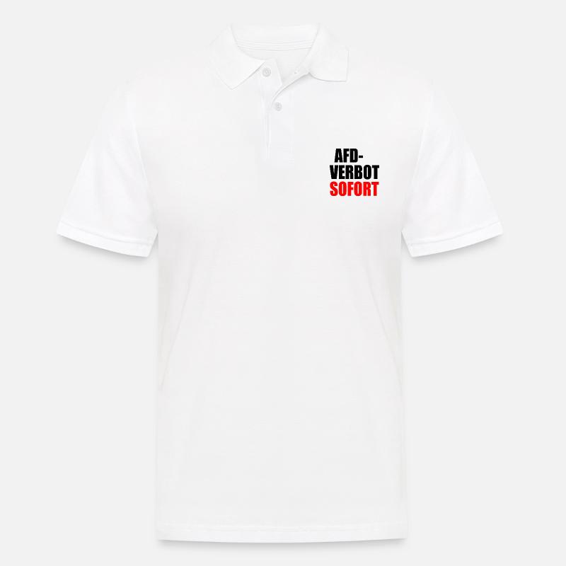 Afd verbot sofort - Männer Poloshirt - Weiß