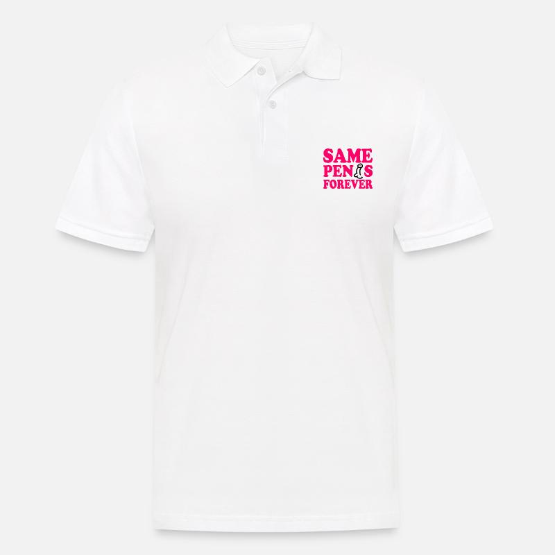 Same penis forever - Männer Poloshirt - Weiß