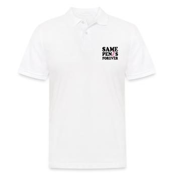 Same penis forever - Männer Poloshirt - Weiß - Vorne - Kai (181cm)