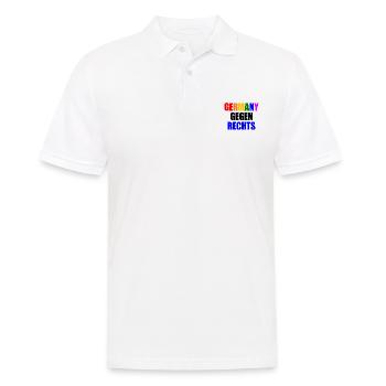 Germany gegen rechts - Männer Poloshirt - Weiß - Vorne - Kai (181cm)