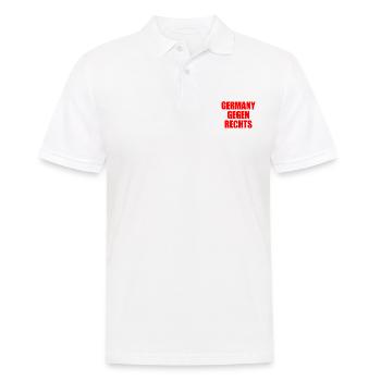 Germany gegen rechts - Männer Poloshirt - Weiß - Vorne - Kai (181cm)