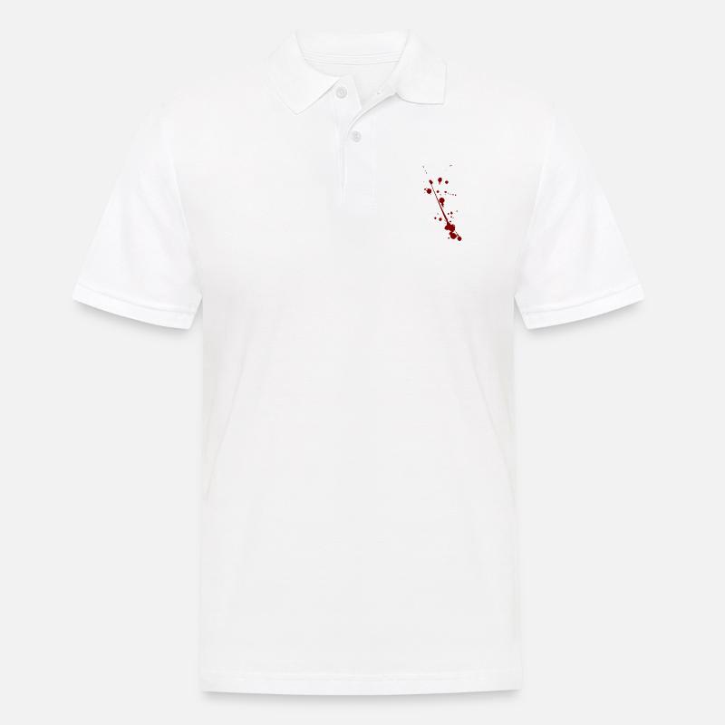 Blut Spritzer Splatter Halloween - Männer Poloshirt - Weiß