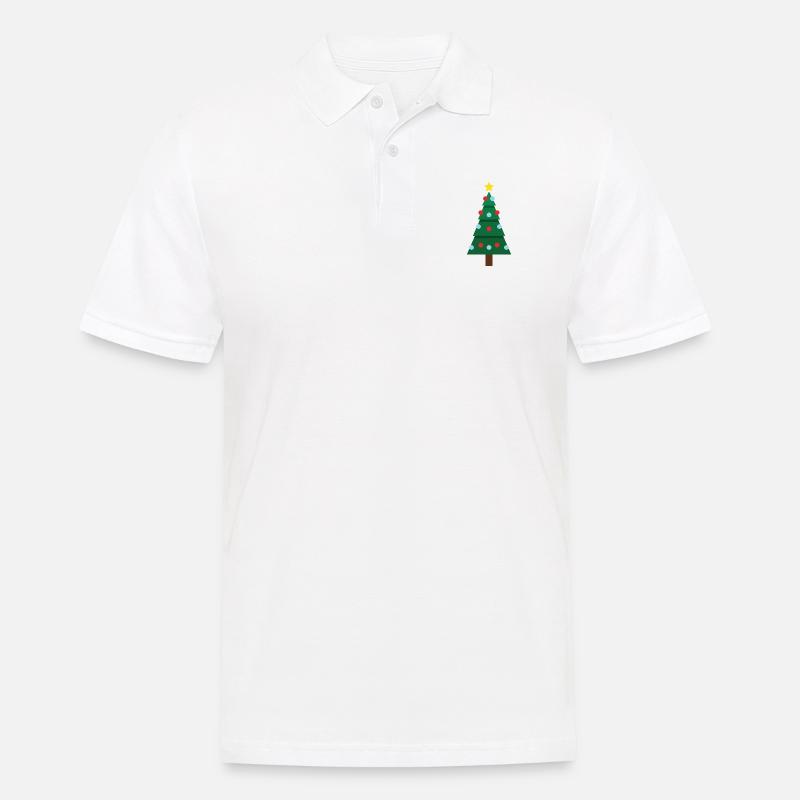 Christmas Tree - Männer Poloshirt - Weiß