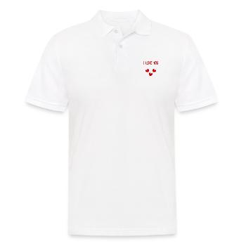 I LOVE YOU. LOVE. SAINT VALENTIN. EVJF. JE T'AIME. - Polo Homme - blanc - Devant - Kai (181cm)