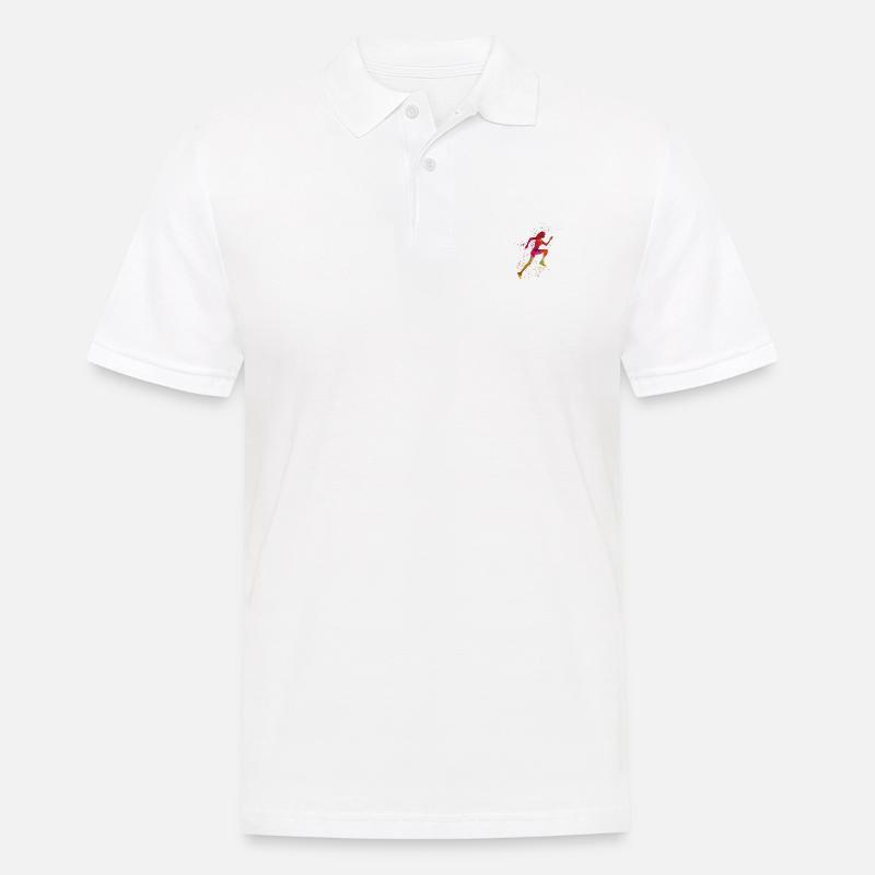 Running Jogging Spruch Ich Laufe - Männer Poloshirt - Weiß