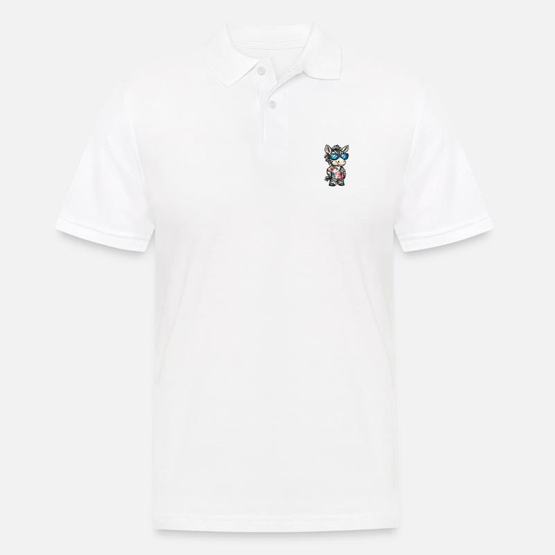 Zebra Comic Cool Summer - Men's Polo Shirt - white