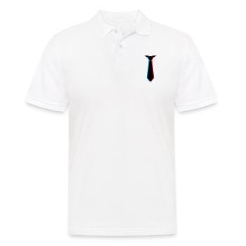 3d_krawatte_3c - Männer Poloshirt - Weiß - Vorne - Kai (181cm)