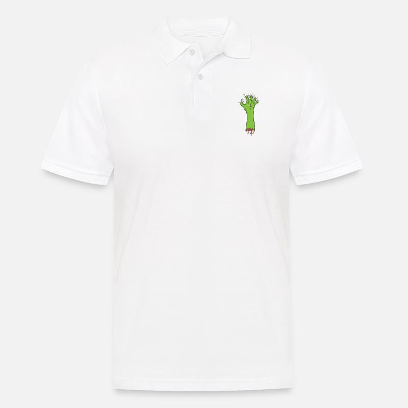 Zombie Greifer - Männer Poloshirt - Weiß