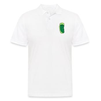 small cucumber with - Men's Polo Shirt - white - Front - Kai (181cm)