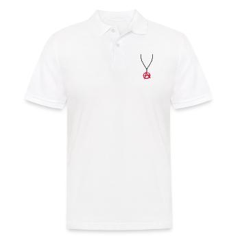 Collier bijoux symbole d'anarchie - Polo Homme - blanc - Devant - Kai (181cm)
