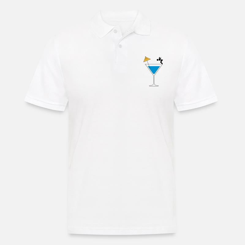 Pool Party | Cocktail Springer - Männer Poloshirt - Weiß