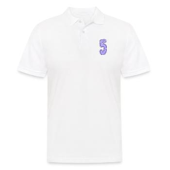 5. 5 YEARS. 5th ANNIVERSARY. 5 YEAR ANNIVERSARY - Men's Polo Shirt - white - Front - Kai (181cm)