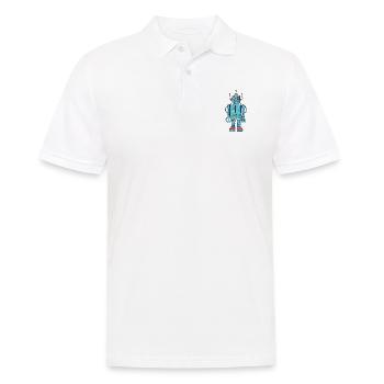 robot vintage - Polo Homme - blanc - Devant - Kai (181cm)