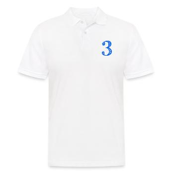 3 JAHRE. 3. JAHRESTAG. GEBURTSTAG 3 JAHRE. 3 - Männer Poloshirt - Weiß - Vorne - Kai (181cm)