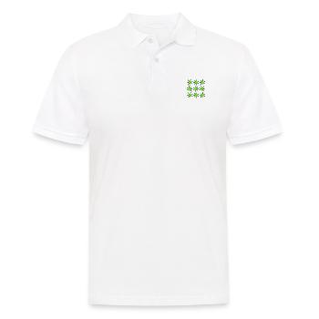 STERN. STERNE. STERN. STERNE. FEST. JAHRESTAG - Männer Poloshirt - Weiß - Vorne - Kai (181cm)