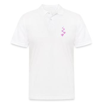 Coeurs Amour Symbole Saint Valentin - Polo Homme - blanc - Devant - Kai (181cm)