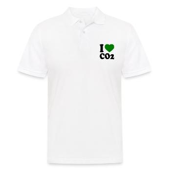 I love co2 - Männer Poloshirt - Weiß - Vorne - Kai (181cm)