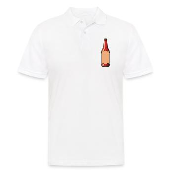 Beer Bottle Beer Drinking Symbol - Men's Polo Shirt - white - Front - Kai (181cm)
