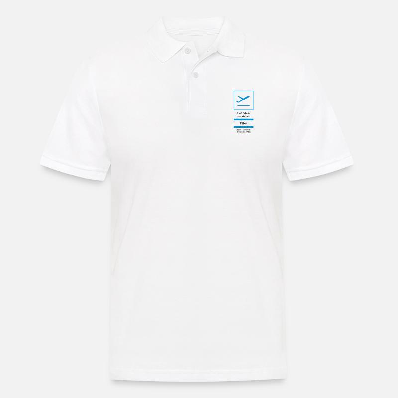 Pilot - Männer Poloshirt - Weiß