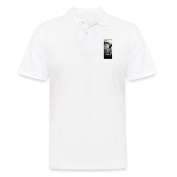 Black cat on vintage car - Men's Polo Shirt - white - Front - Kai (181cm)