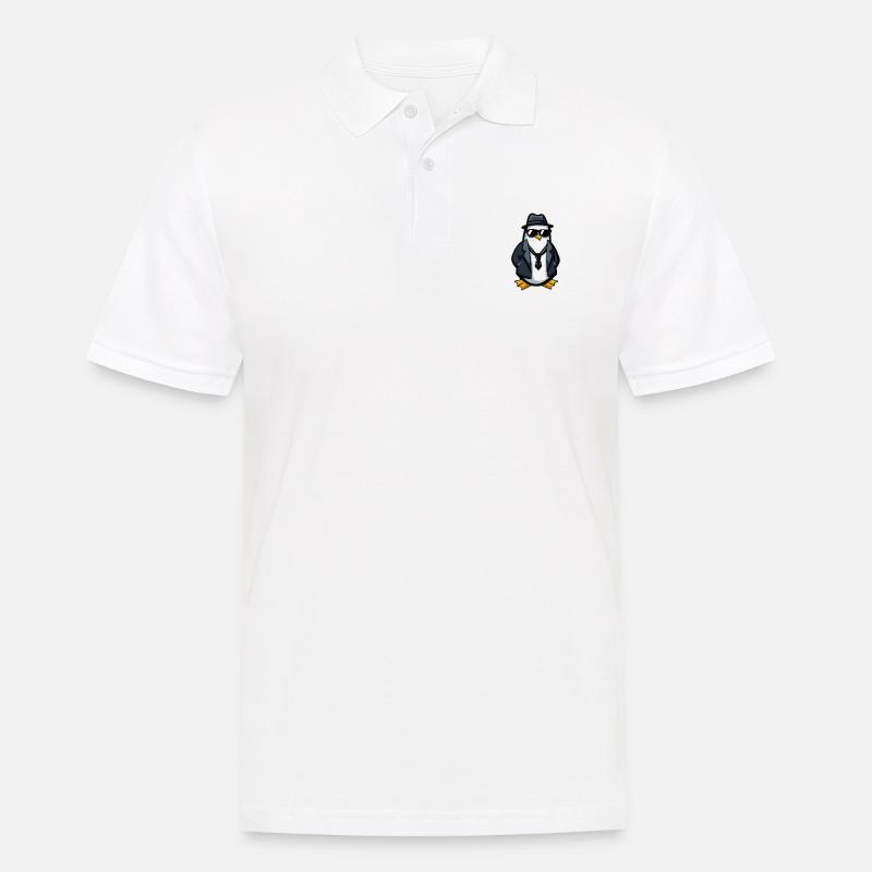 Agent Pinguin - Männer Poloshirt - Weiß