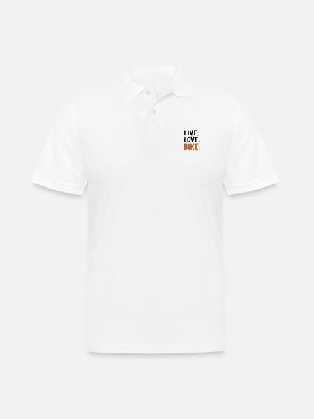 Bike - Männer Poloshirt - Weiß