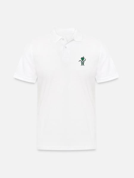 Cartoon cute robot - Men's Polo Shirt - white