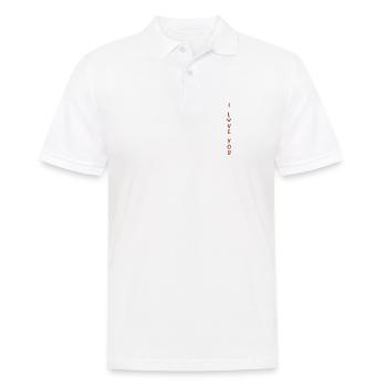 i love you VERTICAL | Vectorgraphic = Change Color - Men's Polo Shirt - white - Front - Kai (181cm)