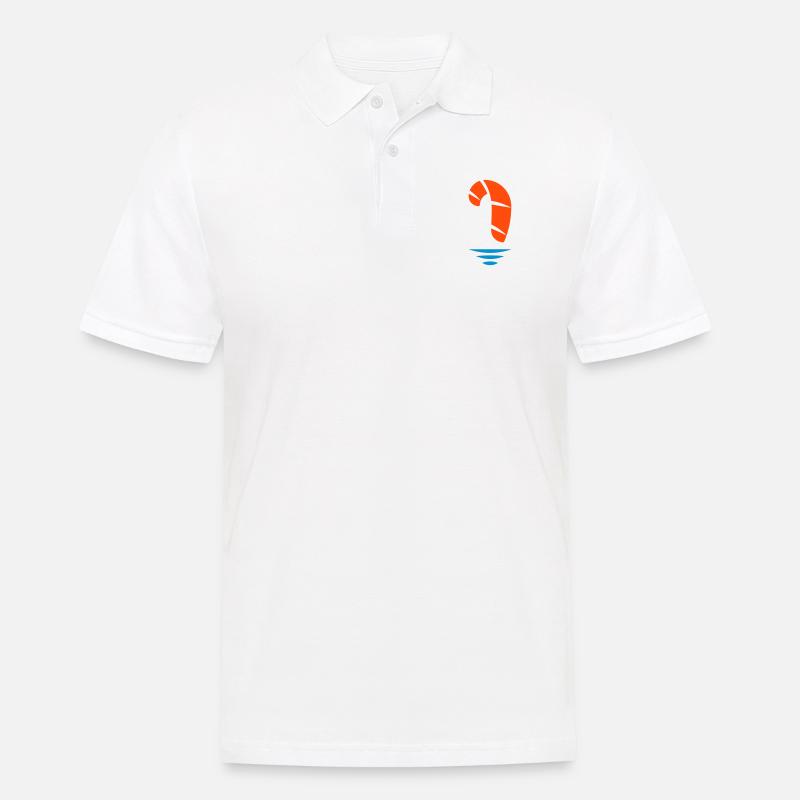 kitesurfer logo - Männer Poloshirt - Weiß