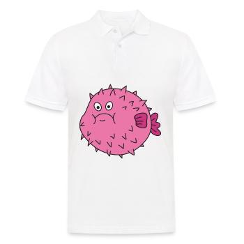 Lustiger Niedlicher Cooler Fisch Kugelfisch - Männer Poloshirt - Weiß - Vorne - Kai (181cm)