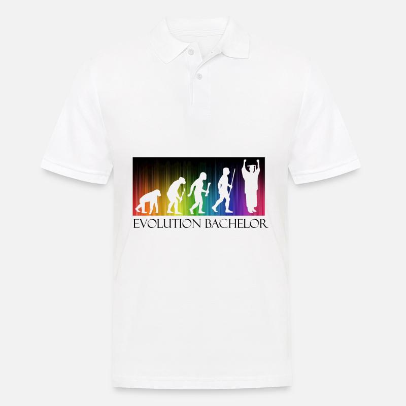 Evolution Bachelor - Männer Poloshirt - Weiß