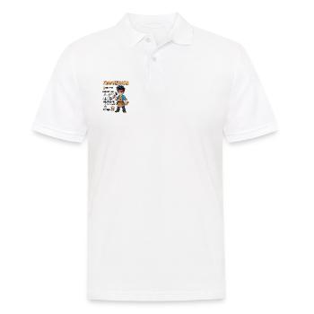 Der Zimmermann - Männer Poloshirt - Weiß - Vorne - Kai (181cm)
