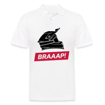 braaap! Dirt Bike Motocross Eat my dust - Männer Poloshirt - Weiß - Vorne - Kai (181cm)