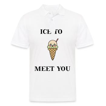 De la glace pour vous rencontrer une idée de cadeau de crème glacée sucrée - Polo Homme - blanc - Devant - Kai (181cm)