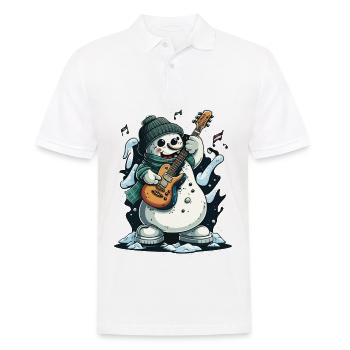 Rockin Schneemann - Männer Poloshirt - Weiß - Vorne - Kai (181cm)