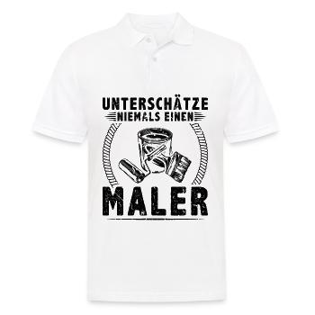 Maler - Männer Poloshirt - Weiß - Vorne - Kai (181cm)