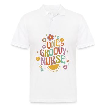 Une infirmière groovy - Polo Homme - blanc - Devant - Kai (181cm)