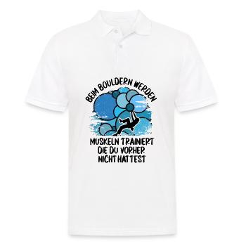 Vintage Bouldern Boulderer Klettern Kletterer - Männer Poloshirt - Weiß - Vorne - Kai (181cm)